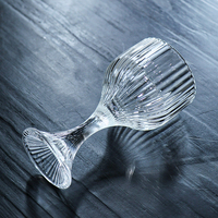 230ml verre gobelet tasse en gros classique sculpté cristal verre Champagne Cocktail Restaurant Bar haut pied verre vin tasse