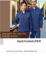 Ensemble de vêtements de travail haute visibilité pour électricien, veste et pantalon bleus, design respirant, unisexe, pour les industries de l'ingénierie et de la construction