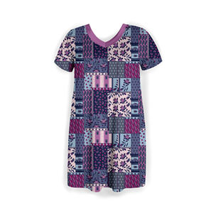 Abito in Fibra di Bambù MooMoo a Maniche Corte con Stampa Personalizzata, <span class=keywords><strong>Vestito</strong></span> Traspirante in Bambù per Donna, Pigiama in Bambù - Product Image 5