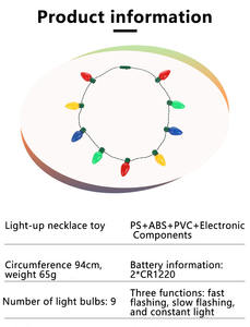 Collier <span class=keywords><strong>de</strong></span> Noël avec ampoule LED géante, <span class=keywords><strong>lumineux</strong></span> et clignotant, cadeau <span class=keywords><strong>de</strong></span> fête pour enfants et adultes, fêtes costumées, vacances, Noël - Product Image 3
