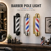 Lampe de barbier classique rotative à LED lumineuse, panneau de salon de coiffure durable, lampe murale pour salon de coiffure et barbier