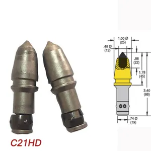 Bullet Teeth Auger Teeth Conical Teeth (C21HD) for Foundation Drilling, Trenching, Tunneling, Mining