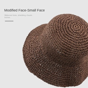 Chapeau Bob en Fourrure Tendance pour Femme, Pliable et Respirant, Protection Solaire pour Vacances à la Plage et au Bord de Mer - Product Image 3