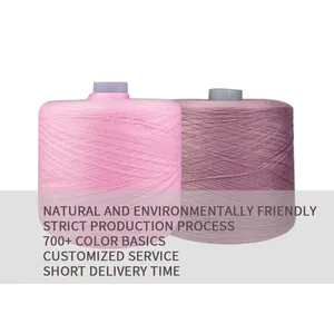 High quality pink dyeing 100% polyester yarn for sewing machine