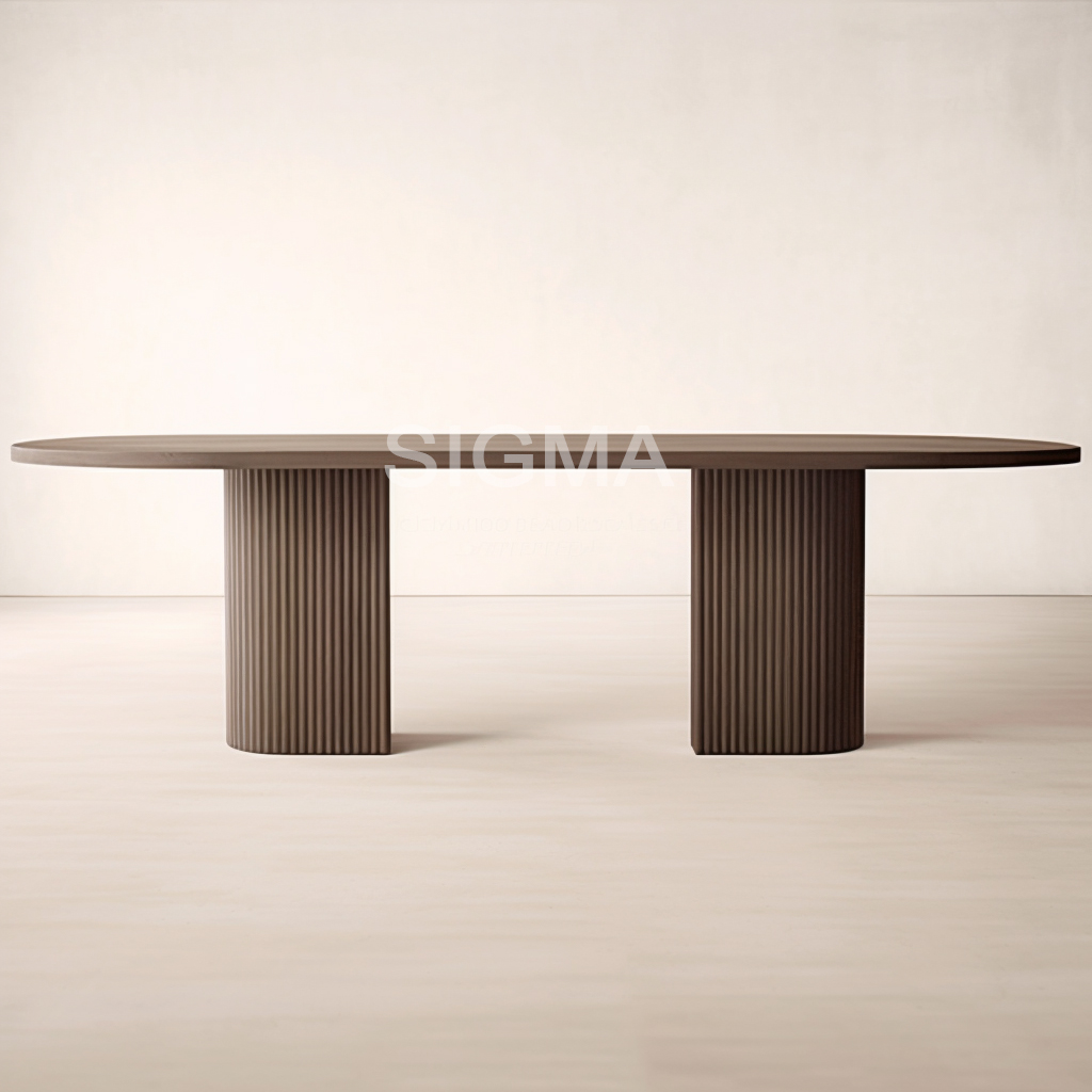 High-end Indoor furniture set home furniture dining set modern teak wood Thickened table legs dinning table