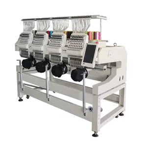High quality machine frame 12 15 colors logo printing industrial 4 heads embroidery machine computerized for cap
