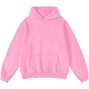 Sudadera con Capucha Rosa Unisex, Sudadera Informal de Forro Polar Extra Grande con Bolsillo, Corte Regular, Ropa de Otoño, Sudaderas para Hombre - Product Image 1