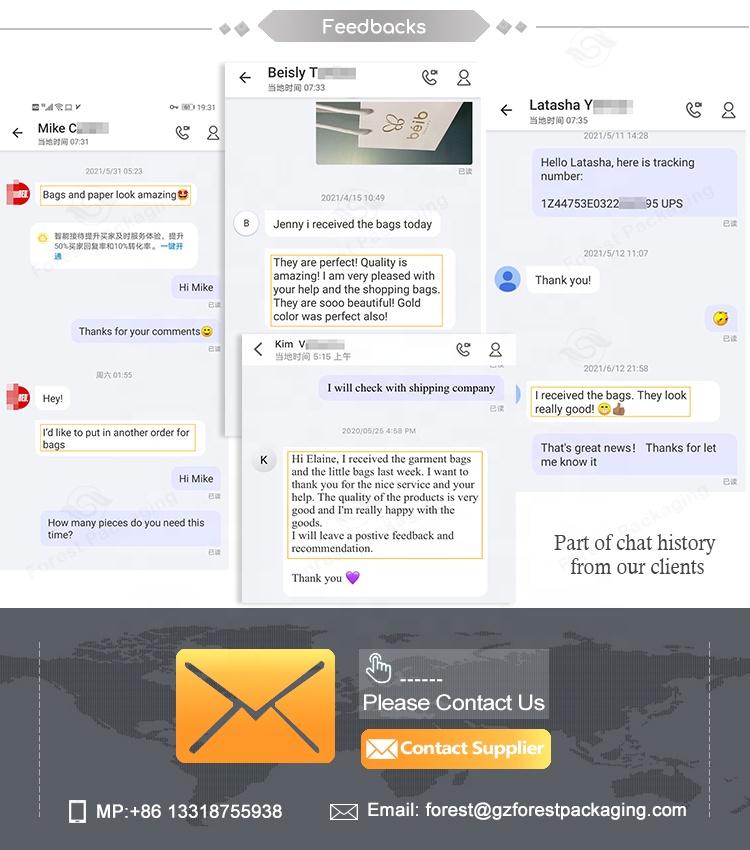 bag for business custom with long ribbon