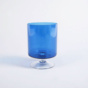 Bougeoir en verre bleu aqua fait à la main pour centres de table de mariage décor 2024 nouveau Design bougeoirs en verre best-seller - Product Image 4