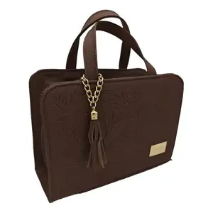 Bolso de Mano de Cuero Vacuno para Mujer Fana Patricia, Color Chocolate, Estampado Animal, Estilo Casual, Diseño de Dos Correas - Product Image 4