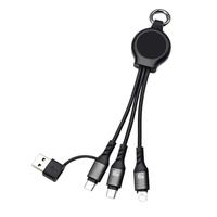 Kabel Data Pengisian Cepat dari Aluminium Alloy, Kabel Pengisian Mobil Multifungsi dengan Cetak UV, Mendukung Carplay dan Android Auto