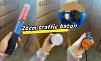 Bâton de signalisation de sécurité multifonctionnel de 26 cm, lampe de signalisation routière, LED portable avec boucle, matériau ABS PC