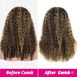 Pelucas de Cabello Humano 3 en 1 Color Marrón Chocolate, Rizadas Birmanas, con Línea de Cabello Invisible, Sin Pegamento, Peluca Reversible Sin Costuras - Product Image 6