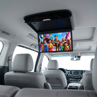 Monitor Universal para Auto de 12V, Pantalla IPS de 14 Pulgadas y 1080P, Reproductor Multimedia Integrado con FM/USB para Camioneta, RV, Minibús