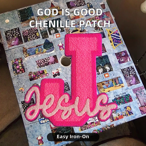 Parches de Chenilla de PVC Personalizados de Alta Calidad 'God Is Good All Time', Parche de Jesús para Decorar Sudaderas de Hombre/Mujer, Color Blanco - Product Image 2