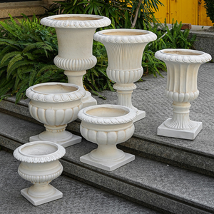 <span class=keywords><strong>Y</strong></span>-Q005 Jarrón de Flores Estilo Europeo, Maceta Vintage de Óxido de Magnesio, Macetero para Exteriores para Villas, Hoteles, Jardines, Decoración de Bodas - Product Image 1