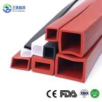 Bande de silicone sur mesure, bande de caoutchouc silicone extrudée creuse, profil de calfeutrage en silicone multi-formes pour l'étanchéité industrielle