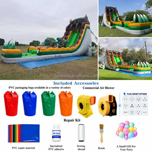 Tobogán Acuático Inflable Comercial de Alta Resistencia con PVC Reforzado, Tobogán Doble Antideslizante para Parques Acuáticos, Hoteles y Resorts - Product Image 2