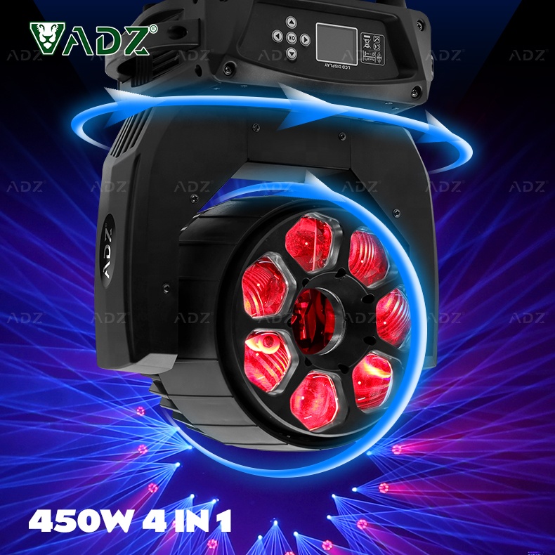 ADZ Led Stage Wash Dyed Light Wash 7*40W Laser 2IN1 RGBW