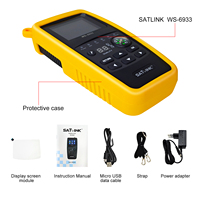 Nuevo Satlink WS-6933 Original DVB-S y DVB-S2 con Pantalla HD, Linterna, Brújula y Carga Rápida, Pantalla LCD Digital de 2.1 Pulgadas