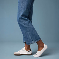 Chaussettes basses invisibles respirantes en coton antidérapantes pour femmes, logo personnalisé, solides, sans couture, décontractées, basiques