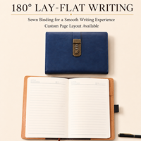 Carnet en cuir A5 avec cadran mécanique et code numérique sécurisé, carnet de bord classique, coffret cadeau, 5 couleurs, 10K vendus, best-seller