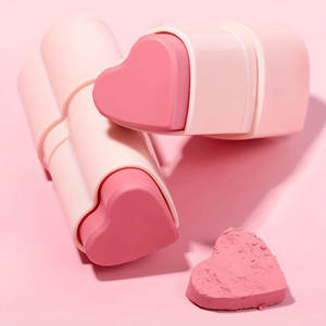 Usine Sweet Blush Stick Joues en forme de coeur Timbre Vegan Mat rincé Rouge À Lèvres Carol orange portable Crème Douce <span class=keywords><strong>Beauté</strong></span> Du Visage - Product Image 1