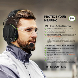 Orejeras de protección <span class=keywords><strong>auditiva</strong></span> <span class=keywords><strong>industrial</strong></span> 32dB Auriculares de seguridad con cancelación de ruido de alta resistencia para protección <span class=keywords><strong>auditiva</strong></span> de taller - Product Image 2