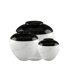 Ensemble de pots en onyx marbré Eastern Stone, faits à la main, polis, pour rangement, organisation de la maison de luxe - Product Image 1