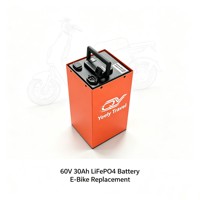 Batterie au lithium fer phosphate 60V 30Ah LiFePO4 à décharge profonde, étanche aux chocs, à la poussière et à l'eau, scellée pour bateau électrique