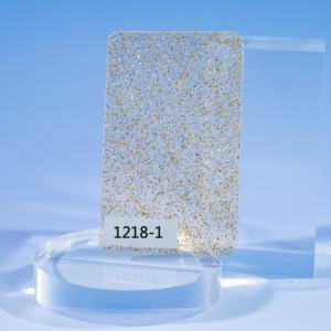 Feuille acrylique jaune clair scintillante semi-transparente jaune citron motif macaron gelée découpe laser disponible origine américaine - Product Image 2