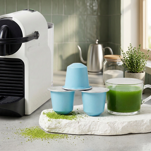 Cápsulas de Matcha para Cafetera, Mezcla Ceremonial 100% Natural y Orgánica, Cápsulas de Té Verde Adelgazante, Filtro Biodegradable, Bolsa/Caja sin BPA - Product Image 1