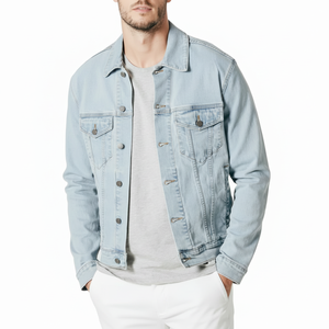 เสื้อแจ็คเก็ตยีนส์สำหรับผู้ชายเสื้อแจ็คเก็ตยีนส์ระบายอากาศ - Product Image 1