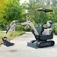 Mini-excavatrice sur chenilles Koop Engine 800 kg avec moteur EPA, pompe et boîte de vitesses - Haute efficacité - Livraison gratuite