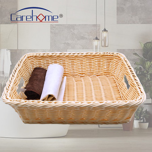 Cesta <span class=keywords><strong>de</strong></span> mimbre sintético impermeable y lavable para hotel, para pan y frutas, con asas - Product Image 2