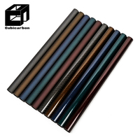 Tube en fibre de carbone tressé coloré 3K, diamètre extérieur 1 pouce, 2 pouces, tubes en carbone personnalisés, tube rond creux, 1000 mm, 2000 mm
