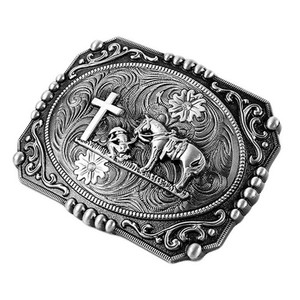 Latón antiguo Gole Aurelio Casillas Hebilla de cinturón Logotipo 3D personalizado Accesorio de metal hecho a mano - Product Image 3