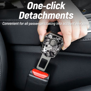 Accessori per Cinture di Sicurezza Auto a Sette Punte con Texture in Carbonio a Fiore Estensori per Cinture Fibbia per Sedile Silenziatore Blocca Allarme - Product Image 3