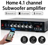Sıcak PA-600A-S Metal 4.1 kanal 220V Hifi Video Subwoofer ev aksesuarları akıllı ev ev için ses amplifikatörü ses