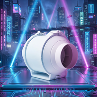 Ventilateur de gaine à flux incliné silencieux, flexible et économe en énergie pour cuisine, serre de culture, salle de bain, avec régulation de vitesse et design moderne