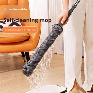 Rảnh tay Chenille bền vững lau nhà sử dụng một bước làm sạch tự vắt nước quay lười xoay 301-500ml dung tích 40%-50% - Product Image 2