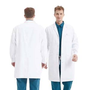 Vente en gros d'uniformes de médecins hospitaliers de qualité supérieure personnalisés, blouses médicales blanches, taille plus, matériel en spandex, modèle OEM - Product Image 5