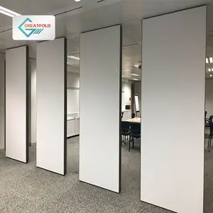 Operable Partition Wall Custom Size Manual Office Operable Movable Partition MDF Board Sliding Wall Movable Wall For Training Room