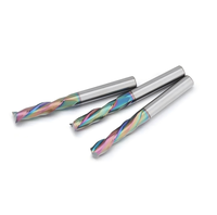 Fraise à deux dents en carbure de tungstène avec revêtement nano pour le fraisage CNC des tôles et de l'acrylique