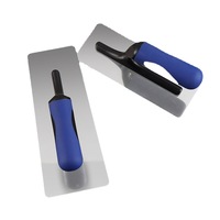 Outil de plâtrage flexible en acier inoxydable de qualité industrielle avec poignée en plastique, truelle de finition murale, outils en béton