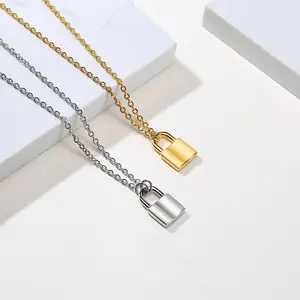 10 Years factory price high quality handmade thick lock gold chains necklace