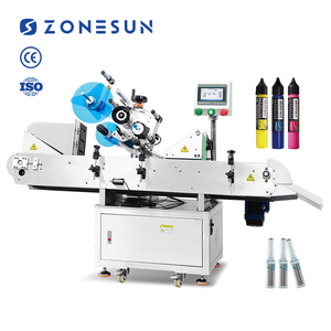 ZONESUN ZS-TB823 Horizontal Automatic Sticker Crayon Reagent <b>Small</b> Round Cryo Vials <b>Bottle</b> Labeling Machine for Plastic <b>Bottle</b> - Product Image 1