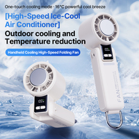 Ventilateur de cou rechargeable pliable à refroidissement semi-conducteur, 100 vitesses progressives, alimenté par USB, brise de vent personnelle portable