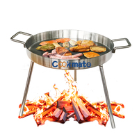 Wok en fonte robuste pour la construction, 40 cm, 50 cm, 60 cm, plaque chauffante et poêle à frire, adapté au barbecue en plein air, à la cuisine au feu de camp