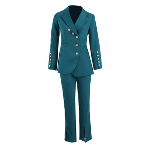 Fancy Design Damen Mantel Anzug <span class=keywords><strong>Blazer</strong></span> Hosen Frauen 2 Stück Damen Anzug - Product Image 2